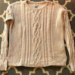 Old Navy Lilac Cable Knit Sweater Sz XL